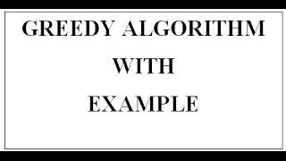 GREEDY ALGORITHM WITH EXAMPLE (English+Hindi)