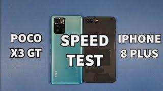 Xiaomi Poco X3 GT vs Iphone 8 Plus Speed Test