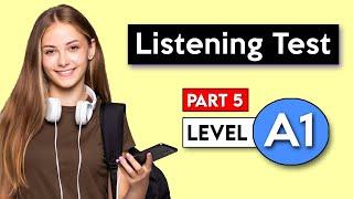 A1 Listening Test - Part 5 | English Listening Test