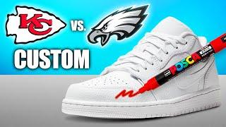 Customizing Jordan 1's  (Super Bowl Edition)