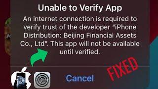 Fix : an internet connection is required to verify trust of the developer iphone distribution (2024)