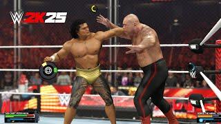 WWE 2K25 - George 'The Animal' Steele Vs 'High Chief' Peter Maivia - The Bloodline Showcase (PS5)