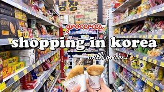 shopping in korea vlog  grocery food with prices  local market, street food & more