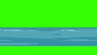 2D water  sea River lake animation Green Screen Effect Video