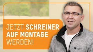 Schreiner auf Montage