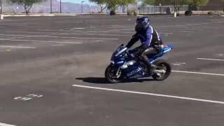 Honda Nsf100 parking lot practice  Moto GP beginnings