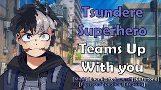 Cute Tsundere Superhero Ignores His Feelings For You | ASMR Roleplay [Enemies to Lovers?]