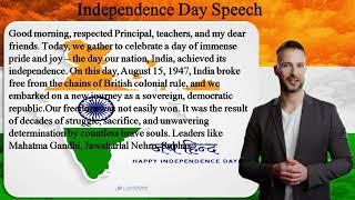 Independence day speech in english |Speech on independence day 2024 | best speech on independence |