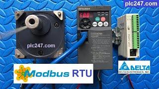 DVP 14SS2 "Modbus RTU" FR E720 Mitsubishi VFD