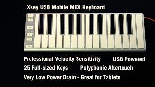 Xkey USB Mobile MIDI Keyboard with Polyphonic Aftertouch from ThinkGeek