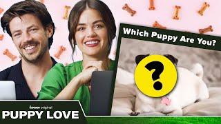 Lucy Hale & Grant Gustin Find Out Which Dog Breed They Really Are