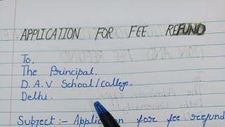 Application for fee Refund for all students ( school, College and university) || Fee refund