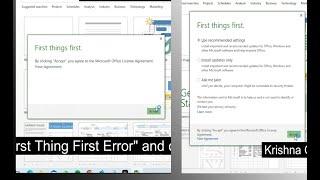 Microsoft office |First thing first | launch error | Part II