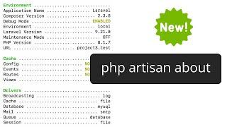 New in Laravel 9.21: php artisan about