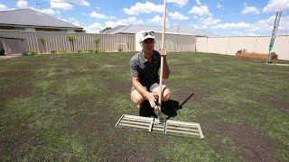 Overseeding My Lawn and Giving it a light topdress // Fixing My Lawn