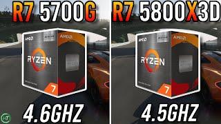 Ryzen 7 5700G vs Ryzen 7 5800X3D - Tested in 2023