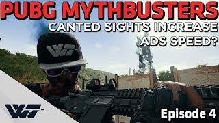 PUBG MYTHBUSTERS - Canted sights increase ADS speed? Right leaning expose you less?