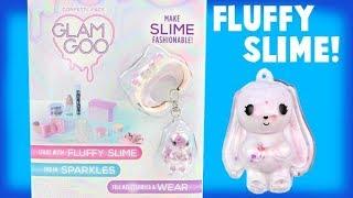 Glam Goo Fluffy Glitter Slime with Bunny and Bracelet Accessories!