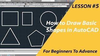 How to Draw Basic Shapes in AutoCAD | TUTORIAL | DAE | Architecture Engineering