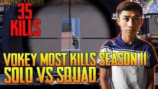 35 Kills Rekod Dunia Vokey Solo Vs Squad | Vokey Gameplay | PUBG Mobile