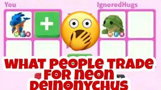 What People Trade For Neon Deinonychus In Adopt Me Trading