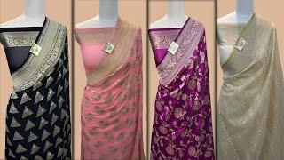 Pure Georggate Saree  Pure Khaddi Georggate Silk Saree  Sanjana Creation #saree #viral #silksaree