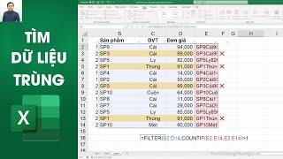 Hướng dẫn: Cách tìm DỮ LIỆU TRÙNG trong Excel bằng nhiều cách cực nhanh | Tin Học Đông Phương