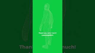 Green Screen Wireframe: Rotating Male