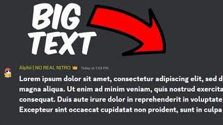 How to Get BIG TEXT on Discord! | Put Bold & Big Text