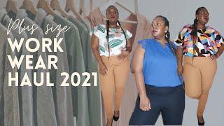 Plus size work wear haul 2021 | Shein Haul 2021| My sisters rate my work outfits | Just Nella