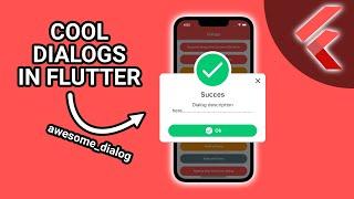 Flutter Tutorial - Cool Animated Dialogs (awesome_dialog) #Flutter #AppDevelopment #Dart