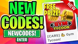 ⭐[CARS UPDATE! FREE PRIZE!] GYM TYCOON CODES⭐