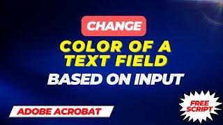 How to Change Color of a Text Field in PDF Using Adobe Acrobat PRO DC