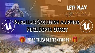 Tutorial UE4 - Parallax Occlusion Mapping + Pixel Depth Offset ( Free Textures avec le Tutorial )