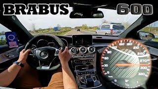 BRABUS 600 C63 AMG is a BRUTAL MACHINE on the AUTOBAHN!