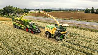 Krone Power bei LU Winkels: BigX mit XCollect trifft auf Fendts beim GPS häckseln | Grabofarming