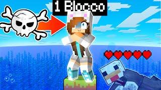 MINECRAFT MA GIOCHIAMO BLOCCATI IN SOLO 1 BLOCCO E L'ARIA CI UCCIDE!