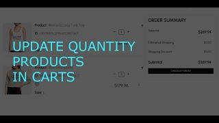 Update Quantity Products in cart with ReactJS, ReduxToolkit, Styled-components