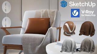 Photorealistic Materials with V-Ray for SketchUp | Wooden, Cloth and Leather Textures