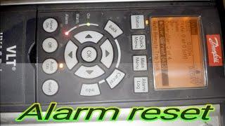 VLT HVAC Drive Alarm reset procedure/system
