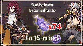 Onikabuto  (Escaradiablo) Farming Route [ IN 15 MIN] / Genshin Impact