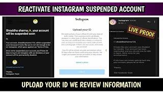 Your Account Will Be Suspended Soon Upload Your ID Problem | Reactivate Instagram Suspended ID 2022