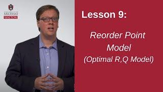 Reorder Point Model (Optimal R,Q Model) | SCMT 3623