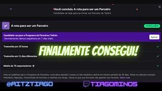 PARCEIRO DA TWITCH, FINALMENTE CONSEGUI! MUITO OBRIGADO A TODOS!