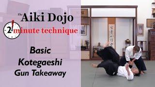 Kotegaeshi Gun Takeaway - The Aiki Dojo 2 Minute Technique #aikido #aikidocenterla #kotegaeshi