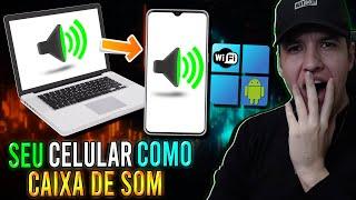 Como usar o CELULAR como ALTO FALANTE do PC