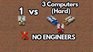 1 Nod vs 3 Hard AI - NO ENGINEERS, no airstrip (Command & Conquer Remastered)