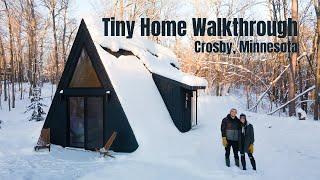 DEN Tiny Home Walkthrough • A-FRAME CABIN FULL TOUR • Crosby, Minnesota