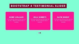 Bootstrap Testimonial Carousel | Bootstrap Tutorial for Beginners