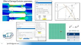 Ductile Damage evolution in Abaqus (01 - Theory and mistakes in Element deletion type of analysis)